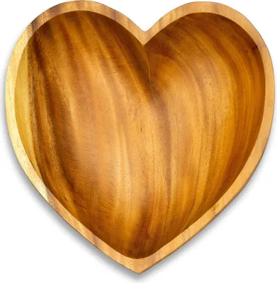 Produktbild von Schüssel Akazie 25x6cm Herz Holz Design Schale Obstschale Obstkorb Brotkorb