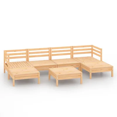 Zdjęcie produktu dla vidaXL 7-częściowy zestaw ogrodowy z litego drewna sosnowego
