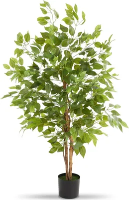 Produktbild von tectake® Künstlicher Ficusbaum Fida verschiedene Größen stabiler Kunststoff-Blumentopf