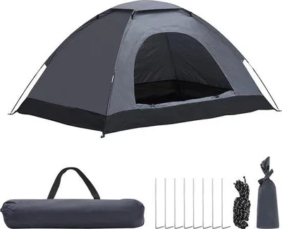 Produktbild von Famanu Campingzelt 1-2 Personen, Wasserdicht, Winddicht, UV-Schutz - Tragbar mit Tragetasche