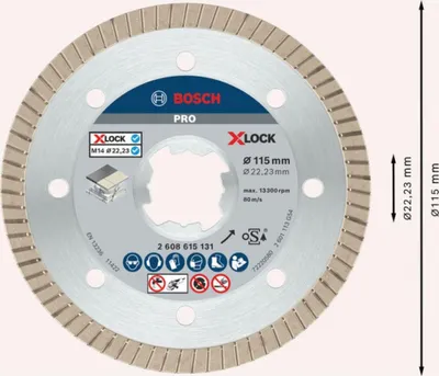 Produktbild von PRO Ceramic X-Lock Diamanttrennscheibe, 115 x 22,23 mm, 22,23 mm
