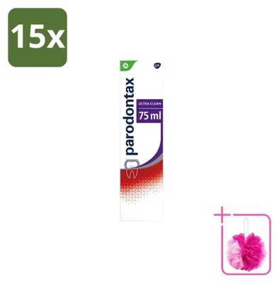 Image de 15 tubes de dentifrice Parodontax Ultra Clean - 75 ml - Pack économique - 15 pièces