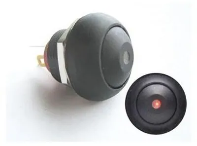 Image de Bouton-poussoir Miniature Unipolaire à Led Rouge Off-(on)