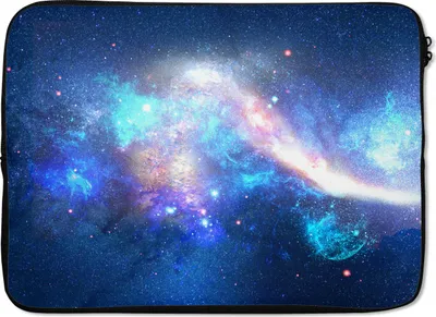 Produktbild von MuchoWow® Laptop Hülle 14 ZollUniversum - Blau - Sterne Laptoptasche - Laptoptasche - Stoßsicher - Schutzhaube