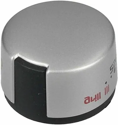 Produktbild von Kochfeldregulierungsdrehgriff - Fornuisgriff - Silikondrehknopf - Silberfarbig - Durchmesser 39 mm - Silberoptik