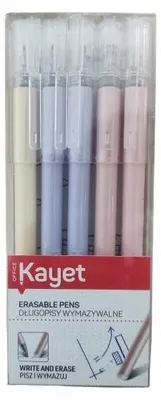 Produktbild von Kayet 5er Set Radierbare Kugelschreiber Blau