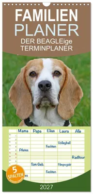 Produktbild von Familienplaner 2027 - DER BEAGLEige TERMINPLANER mit 5 Spalten (Wandkalender, 21 x 45 cm) CALVENDO