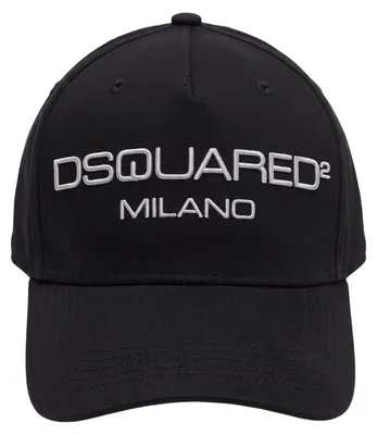 Produktbild von Dsquared2 Herren Baseball Cap Milano aus Baumwolle Schwarz