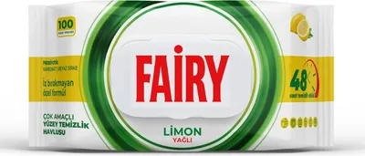 Produktbild von FAIRY Universelle Reinigungstücher Lemon 100 Stk. Zitrone, Größe uniw