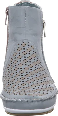 Produktbild von Gemini Damen Stiefelette aus Leder mit Lochmuster und Reißverschluss 382642-01, Größe:42 EU, Farbe:Mehrfarbig