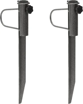 Image de Supports de parasol avec piquets 2 pcs 19x42 cm acier galvanisé