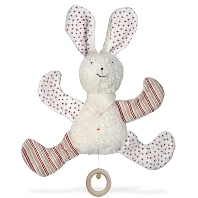 Produktbild von Efie Baby Spieluhr Hase – Melodie LaLeLu, Kuschelspieluhr aus kbA Baumwolle, Germany