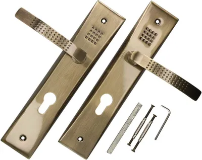 Produktbild von KOTARBAU Türdrücker 72 mm PZ Türgriff Patin Türbeschlag Türklinke Drückergarnitur Langschild Türdrückergarnitur Innentür Außentür Handgriff Torbeschlag