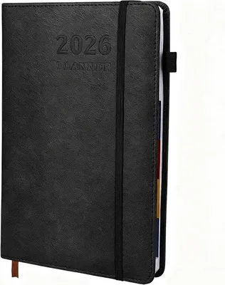 Productafbeelding van Weekplanner 2025 A5 Agenda Voor 12 Maanden Zwart