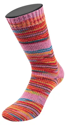 Produktbild von Lana Grossa - Meilenweit 8-fach 150g Caprese 9977 petrolblau rot orange pink limette dunkelbraun burgund oliv
