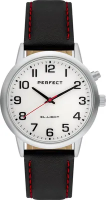 Produktbild von Herren Armbanduhr Quarzwerk 30m wasserdicht Edelstahl Leder klassisch mit Beleuchtung