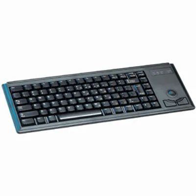 Produktbild von CHERRY G84-4400 TRACKBALL Kabelgebundene Tastatur, PS2, Hell Grau (QWERTZ - DE), Volle Größe (100%), Kabelgebunden, PS/2, QWERTZ, Grau