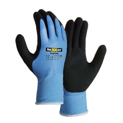 Immagine prodotto di teXXor® 2228 Guanti da lavoro invernali touchscreen in lattice blu/nero 9