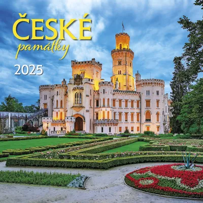 Obrázok produktu pre Kalendár 2025 České pamiatky, nástenný, 33 x 33 cm