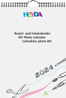 Produktbild von HEYDA Kreativ-Wandkalender 2024 DIN A4 weiß