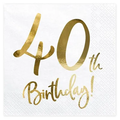 Produktbild von 40. Geburtstag 20 Servietten gold