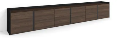 Produktbild von TV-Möbel Holzeffekt dunkler eiche und schwarz 309x35x50cm
