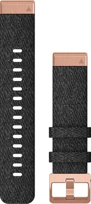 Obrázok produktu pre Náhradný náramok Garmin QuickFit 20 mm nylonový čierny/ružovo zlatý