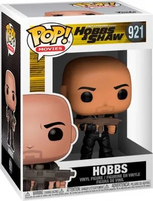 A Funko Pop! vinyl figure of Hobbs from Fast & Furious Hobbs & Shaw, shown in its original packaging.