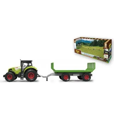 Image de Tracteur avec remorque, avec effets sonores et lumineux, 12,5 x 34,5 cm