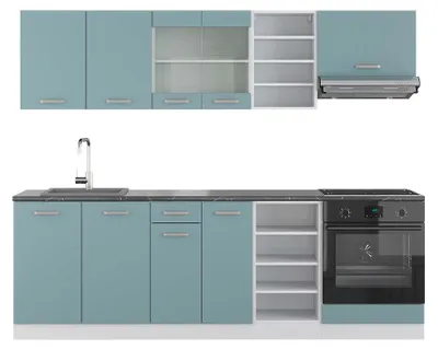 Obrázek produktu pro Kuchyňský kout Vicco R-Line Modrošedá/bílá 240 cm , PD Antracit, Model 42441