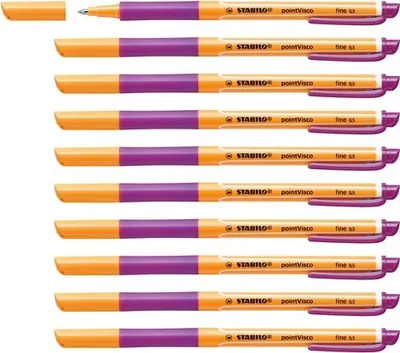 Produktbild von Tintenroller - STABILO pointVisco - 10er Pack - lila