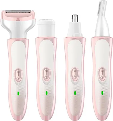 Immagine prodotto di INF Rasoio Elettrico Donna 4-in-1: Ricaricabile per Depilazione, Sopracciglia e Naso Rosa