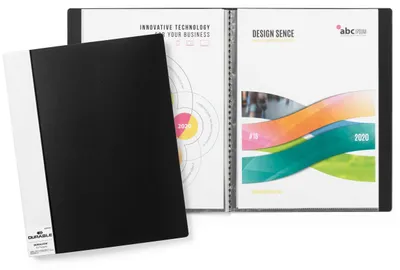 Zdjęcie produktu dla Wytrzymały segregator Duralook, format A4, z 10 okładkami, grubość grzbietu: 9 mm, zestaw 5 sztuk
