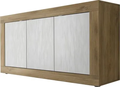 Produktbild von Meublorama MI-BASIC-203915-05BN*2C/48KG, 3 Tür(en), Weiß, Mitteldichte Faserplatte (MDF), 420 mm, 1600 mm, 860 mm