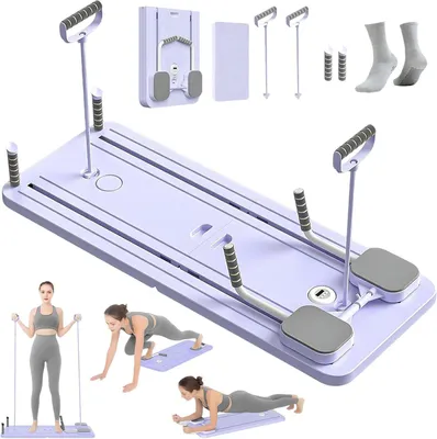 Produktbild von 4-in-1 Pilates klappbar, Push-Up-Bauchmuskel-Roller springt automatisch mit Timer, multifunktionales Bauchmuskelbrett für Zuhause und im Fitnessstudio