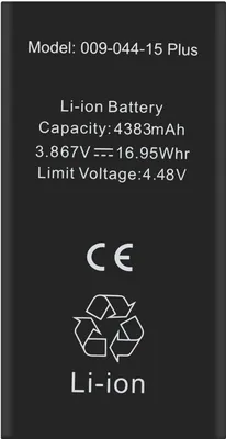 Zdjęcie produktu dla Clappio, bateria bez BMS do iPhone 15 Plus, pojemność 4383 mAh, czarna