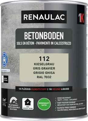 Produktbild von RENAULAC Betonbodenfarbe seidenmatt kiese 1 l
