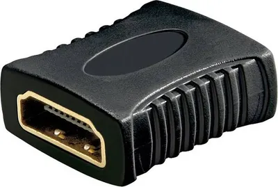 Produktbild von Goobay 60729 HDMI™ Adapter, vergoldet, Schwarz - HDMI™-Buchse (Typ A) > HDMI™-Buchse (Typ A)