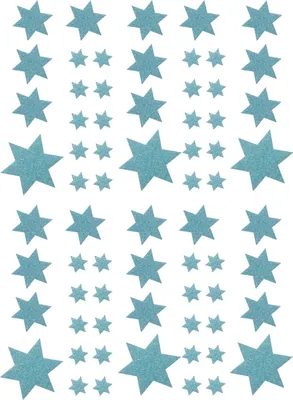 Produktbild von Oblique Unique 68 Sterne Sticker Aufkleber Glitzernd für Weihnachten Weihnachtsdeko Weihnachtssterne - hellblau