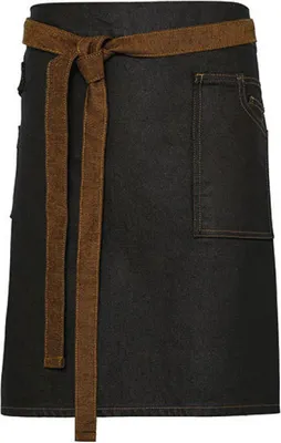 Immagine prodotto di Premier Workwear PR135 | Grembiule Division Look Denim cerato - Colore: Nero/Tan Denim - Taglia: Unica