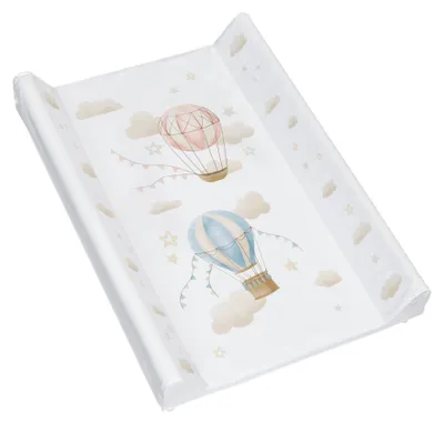 Zdjęcie produktu dla Przewijak sztywny balony 70x49 cm na łóżeczko i komodę, biały, p-028