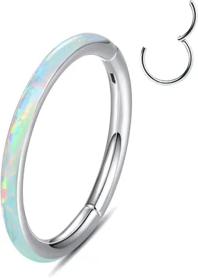 Imagen del producto de Piercing nasal (septum) de titanio, calibre 18G/16G, longitud 6MM/8MM/10MM, hipoalergénico para la piel