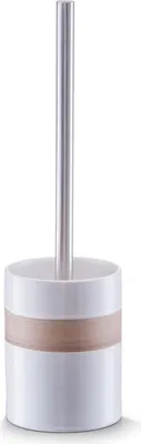 Image de Zeller Brosse à WC, beige/brun, céramique Ø9,5x33