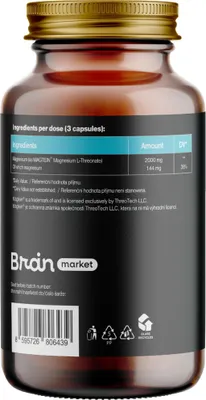 Immagine prodotto di BrainMax Magtein®, L-treonico di magnesio, 90 capsule vegetali