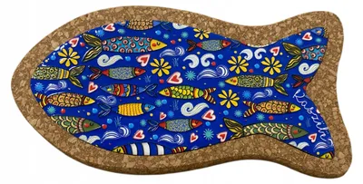 Produktbild von Keramik-Kork-Untersetzer pe-p7196 kaschubisches Muster