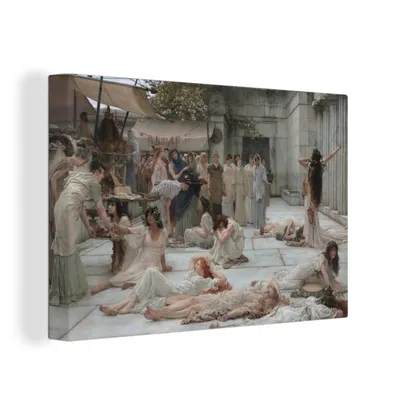 Produktbild von OneMillionCanvasses® - Leinwandbilder - 150x100 cm, Die Frauen von Amphissa - Lawrence Alma Tadema, Wandbilder Kunstdruck Wanddekoration