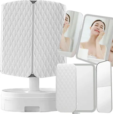 Immagine prodotto di Specchio per il trucco a led cosmetico illuminato specchio pieghevole d'ingrandimento
