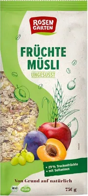 Produktbild von Rosengarten Müsli Früchte 750g