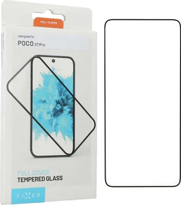 Zdjęcie produktu dla Szkło hartowane dla POCO X7 Pro, stała pełna osłona ze szkła hartowanego 2.5D, przezroczysta z czarną ramką