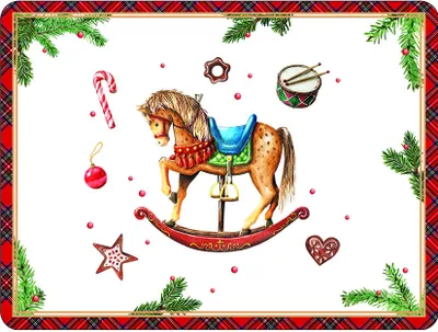 Productafbeelding van Ambiente placemat – Klassiek schommelpaard